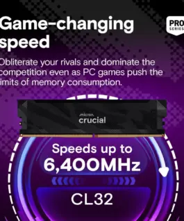 Alternative view of Crucial памет DDR5 Pro OC 16/6400(1*16GB) CL32