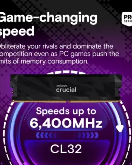 Alternative view of Crucial памет DDR5 Pro OC 16/6400(1*16GB) CL32