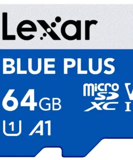 Alternative view of Lexar памет card microSD card 64GB C10 A1 U3 V10 100MB/s син Plus