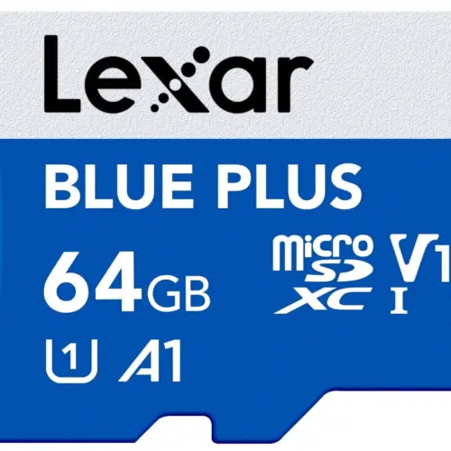 Alternative view of Lexar памет card microSD card 64GB C10 A1 U3 V10 100MB/s син Plus