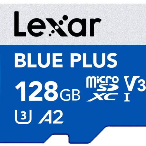 Alternative view of Lexar памет card microSD 128GB C10 A2 U3 V30 170MB/s син Plus