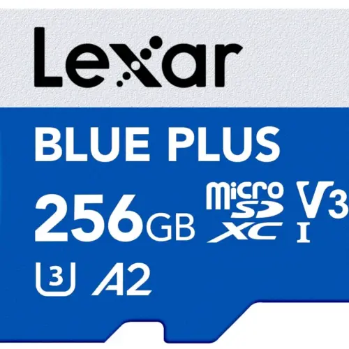 Alternative view of Lexar памет card microSD card 256GB C10 A2 U3 V30 170MB/s син Plus