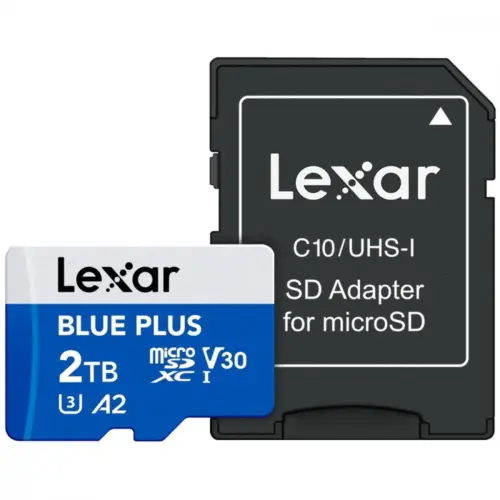 Lexar памет card microSD 2TB C10 A2 U3 V30 170MB/s син Plus