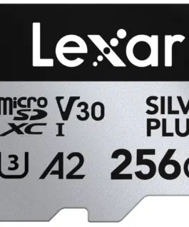 Lexar памет card microSD 256GB C10 A2 U3 V30 205/150MB/s Silver Plus