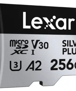 Lexar памет card microSD 256GB C10 A2 U3 V30 205/150MB/s Silver Plus