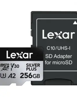 Lexar памет card microSD 256GB C10 A2 U3 V30 205/150MB/s Silver Plus