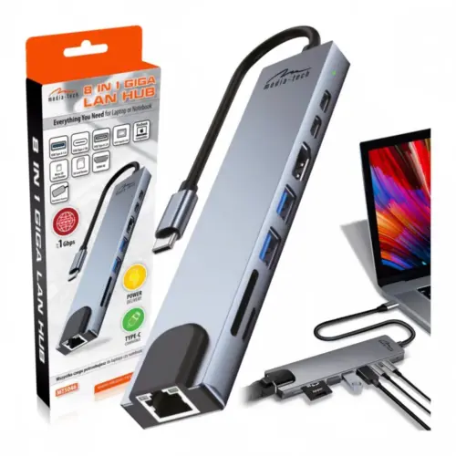 Media-Tech DOCKING STATION 8 IN 1 GIGA LAN HUB MT5046