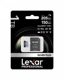 Alternative view of Lexar памет card microSD 1TB C10 A2 U3 V30 205/150MB/s Silver Plus