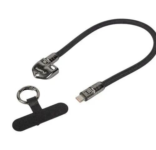 Lanberg Кабел USB-C M/M SMYCZ/BRELOK 0.3M 240W черен