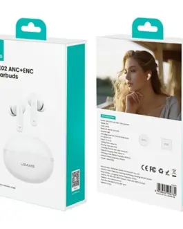 Alternative view of USAMS Bluetooth слушалки TWS E02 ANC+ENC бял