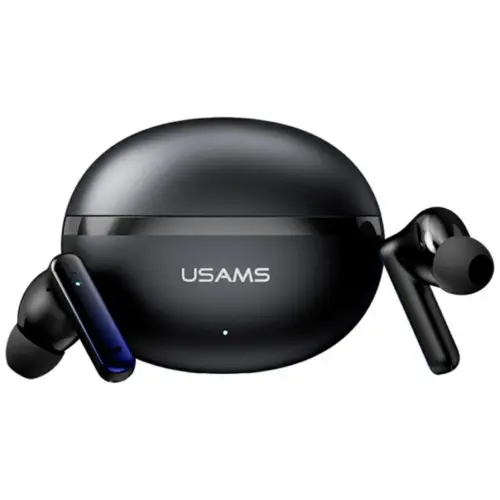 USAMS Bluetooth слушалки TWS E02 ANC+ENC черен