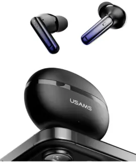 USAMS Bluetooth слушалки TWS E02 ANC+ENC черен