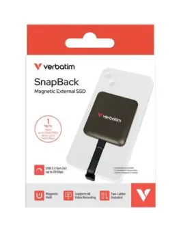 Alternative view of Verbatim SnapBack Magnetic SSD Mocha MagSave 1TB