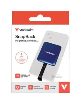 Alternative view of Verbatim SnapBack Magnetic SSD син MagSave 1TB