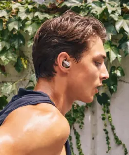 Alternative view of Apple Earbuds Powerbeats Fit - wireless - Gravel Gray