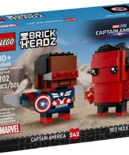 LEGO Bricks BrickHeadz 40668 Captain America & червен Hulk