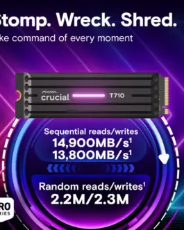 Alternative view of Crucial SSD T710 1TB M.2 NVMe 2280 PCIe 5.0 14900/13700 radiator