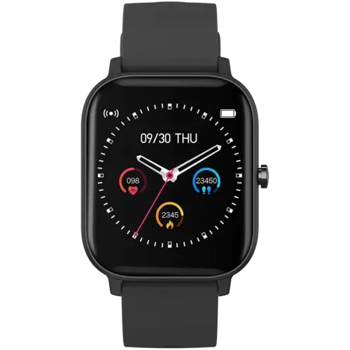 Alternative view of Смарт часовник CANYON Wildberry SW-74, Smart watch, 1.3inches TFT full touch screen, Zinic+plastic body, IP67 waterproof, multi-sport mode, compatibility with iOS and android, black body with black silicon belt, Host: 43*37*9mm, Strap: 230x20mm, 45g