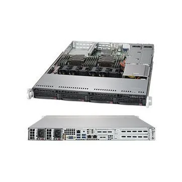 Сървър Supermicro 1U 2P 1xIntelXeon 4208 16GB 4 LFF 1xSSD 480GB SATA 2x1Gb 500W nhp 3YRS