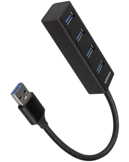USB хъб AXAGON HUE-M1A 4x USB3.2 Gen 1 MINI hub metal 20cm USB-A cable