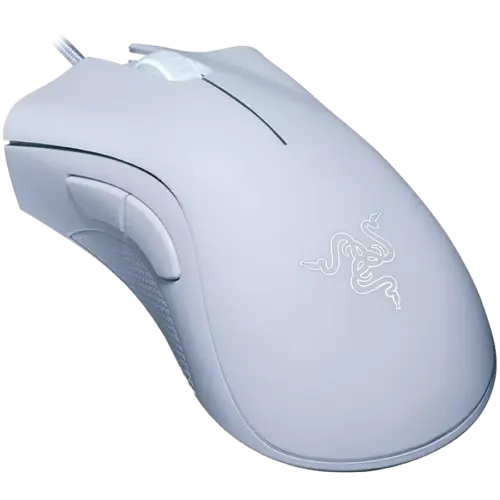 Alternative view of Геймърска мишка Razer DeathAdder Essential White Edition, Gaming Mouse, True 6 400 DPI optical sensor, Ergonomic Form Factor, Mechanical Mouse Switches with 10 million-click life cycle, 1000 Hz Ultrapolling, Single-color white lighting