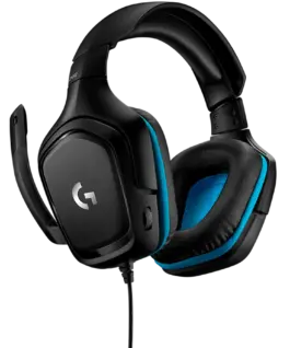 Alternative view of Геймърски слушалки LOGITECH G432 Wired Gaming Headset 7.1 - LEATHERETTE - BLACK/BLUE - USB