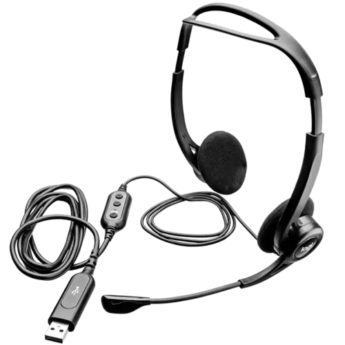 Alternative view of Слушалки LOGITECH PC960 Corded Stereo Headset BLACK - USB