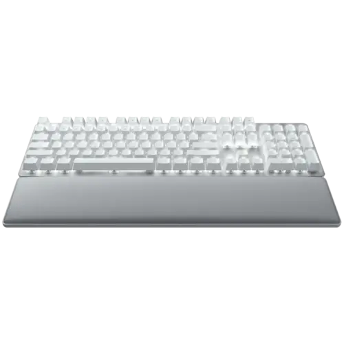 Alternative view of Геймърска клавиатура Razer Pro Type Ultra - US Layout, Wireless Mechanical Keyboard for Productivity, Razer Yellow Mechanical Switch, Bluetooth and Razer HyperSpeed (2.4GHz), Backlit keys (white LED), USB-C, Plush leatherette wrist rest, Soft-touch c