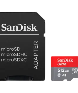 Карта памет SanDisk Ultra microSDXC 512GB + SD Adapter 150MB/s A1 Class 10 UHS-I