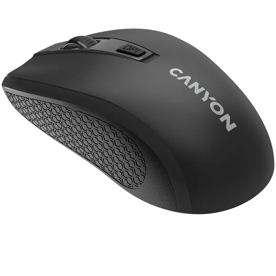 Безжична мишка CANYON MW-7, 2.4Ghz wireless mouse, 6 buttons, DPI 800/1200/1600, with 1 AA battery ,size 110*60*37mm,58g,black - Image 40