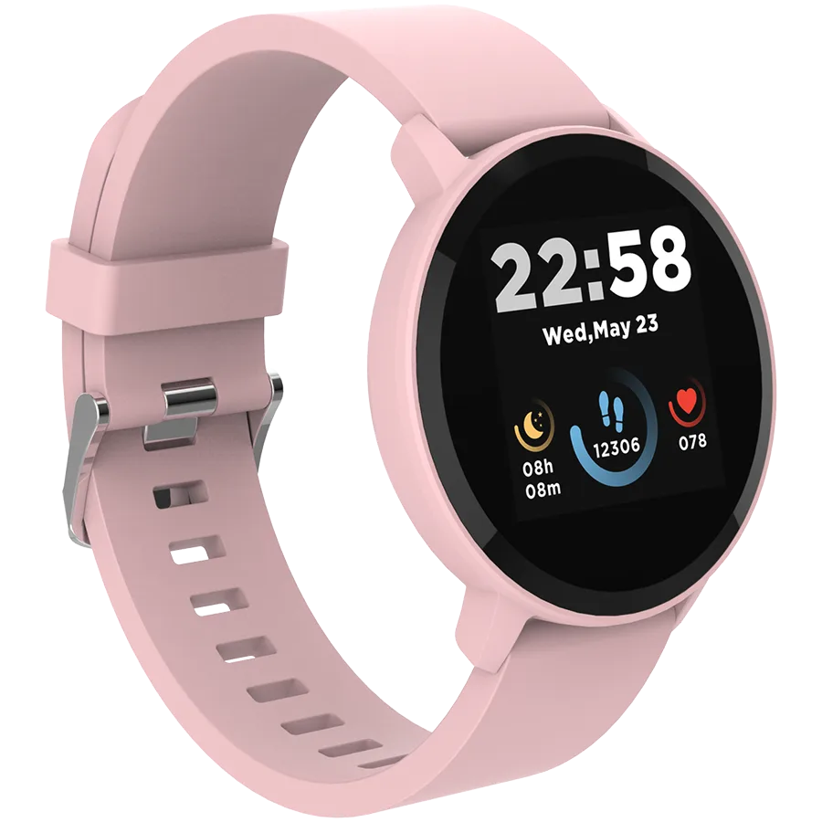 Смарт часовник CANYON Lollypop SW-63, Smart watch, 1.3inches IPS full touch screen, Round watch, IP68 waterproof, multi-sport mode, BT5.0, compatibility with iOS and android, Pink, Host: 25.2*42.5*10.7mm, Strap: 20*250mm, 45g - Image 8