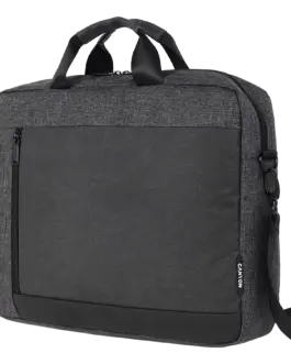 Alternative view of Чанта за лаптоп CANYON B-5, Laptop bag for 15.6 inch410MM x300MM x 70MMDark GreyExterior materials: 100% PolyesterInner materials:100% Polyester