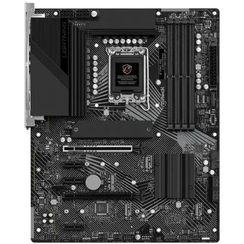 Alternative view of Дънна платка ASROCK MB Desktop Z790 PG Lightning/D4 (S1700, 4x DDR5, 1x PCIe 4.0 x16, 1x PCIe 5.0 x16, 3x PCIe 3.0 x1, 4x Hyper M.2, 4x SATA3 6.0Gb/s, RAID 0,1,5,10, 2x USB-C, 10x USB 3.2, 3x USB 2.0, 1x RJ-45 2.5GB, 1x HDMI, ATX