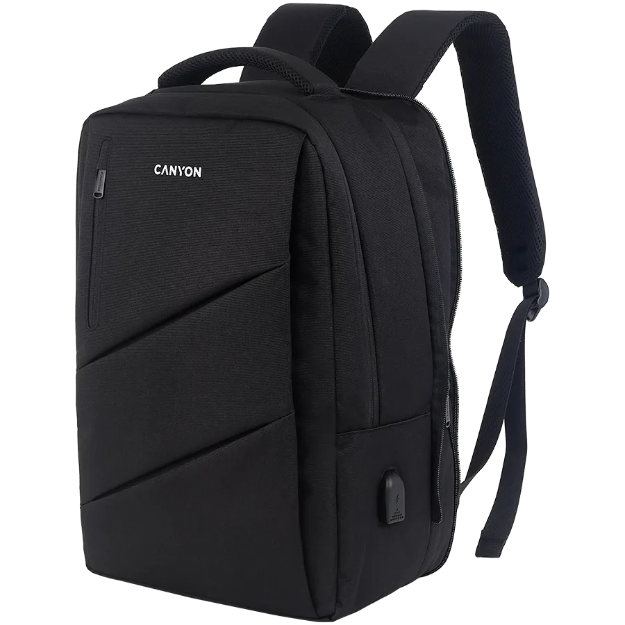 Раница за лаптоп CANYON backpack BPE-5 Urban USB 15.6 Black - Image 14