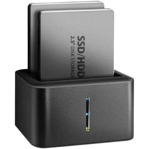 Докинг станция за твърд диск AXAGON ADSA-D25 USB 3.2 Gen 1 - 2x SATA 6G 2.5" SSD/HDD CLONE DUAL MINI