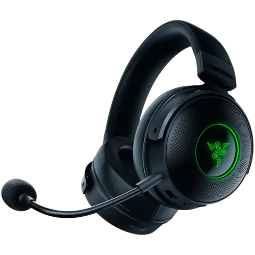 Геймърски слушалки Razer Kraken V3 Pro Wireless Gaming Headset Razer HyperSense Haptic Technology TriForce Titanium 50mm