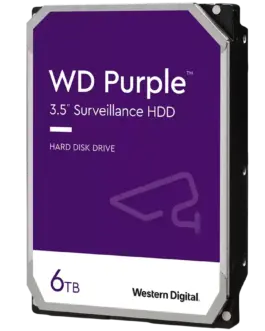 Хард диск HDD Video Surveillance WD Purple 6TB CMR 3.5 256MB SATA 6Gbps TBW: 180