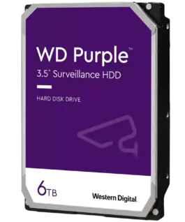 Хард диск HDD Video Surveillance WD Purple 6TB CMR 3.5 256MB SATA 6Gbps TBW: 180