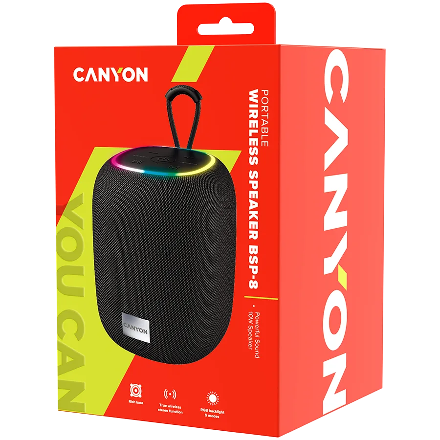 Тонколона за телефон CANYON speaker BSP-8 10W Black - Image 12