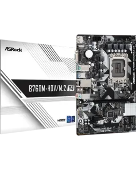 Дънна платка ASROCK MB Desktop B760M-HDV/M.2 D4 (S1700 2x DDR4 1x PCIe 4.0 x16 2x PCIe 3.0 x1 1x Hyper M.2 PCIe Gen4x4 1