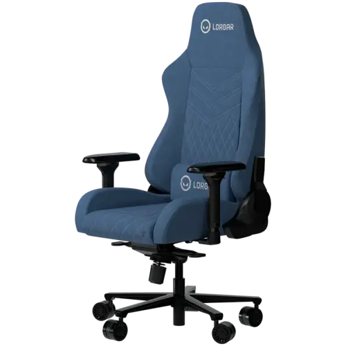 Alternative view of Геймърски стол LORGAR Ace 422, Gaming chair, Anti-stain durable fabric, 1.8 mm metal frame, multiblock mechanism, 4D armrests, 5 Star aluminium base, Class-4 gas lift, 75mm PU casters, Blue