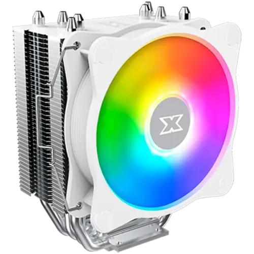 Alternative view of Охладител за процесор Охладител Windpower 964 RGB Arctic EN47604, White Top Fin, 92mm White RGB PWM Fan, Single Rainbow LED Mode, Reinforced Plastic Backplate