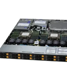 Сървър Supermicro assembled server based on AS-1125HS-TNR 2x Genoa 9334 CPU 24x 32GB DDR5 3x SSD 2.5" NVMe PCIe4 6.4TB A