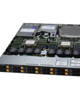 Сървър Supermicro assembled server based on AS-1125HS-TNR 2x Genoa 9334 CPU 24x 32GB DDR5 3x SSD 2.5" NVMe PCIe4 6.4TB A