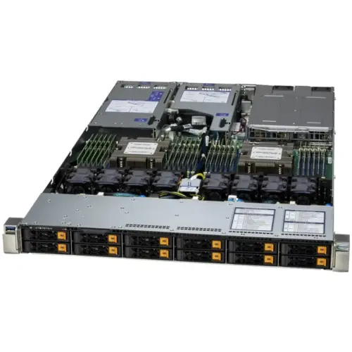 Сървър Supermicro assembled server based on AS-1125HS-TNR 2x Genoa 9334 CPU 24x 32GB DDR5 3x SSD 2.5" NVMe PCIe4 6.4TB A