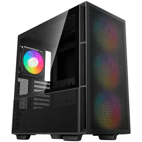 Кутия за компютър DeepCool CH560 Mid Tower Mini-ITX/Micro-ATX/ATX/E-ATX 1xUSB3.0 1xType-C 1xAudio 3x140mm + 1x120mm Pre-