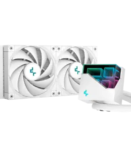 Охладител за процесор Охладител DeepCool LT520 WH 240mm CPU Liquid Cooler 2x120mm FK120 PWM FDB Fans ARGB Multidimension