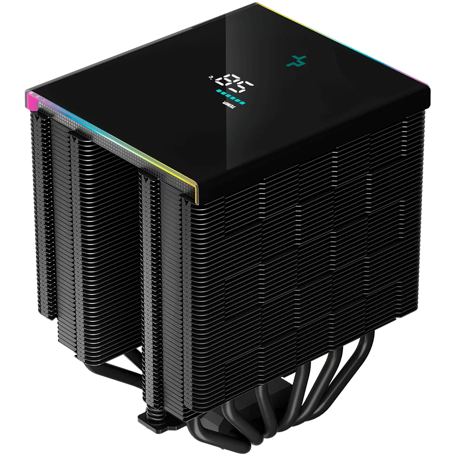 Охладител за процесор Охладител DeepCool AK620 Digital, CPU Air Cooler, 2x120mm FK120 PWM Fan, Digital Display, ARGB, TDP 260W, 6 Heatpipes, LGA2066/2011-v3/2011/1700/1200/115x, AMD AM5/AM4, 129x138x162 mm(LxWxH), 3Y, R-AK620-BKADMN-G - Image 14