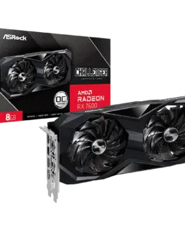 Видео карта ASROCK Video Card AMD Radeon RX-7600 Challenger 8GB GDDR6 128bit 2695 MHz / 18Gbps 3x DP 2.1 1x HDMI 2 fan 2