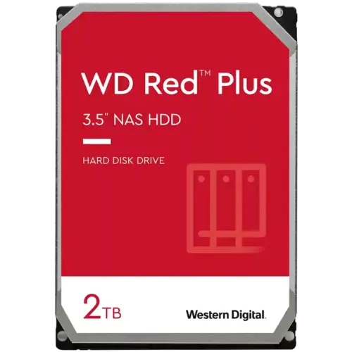 Хард диск HDD NAS WD Red Plus 2TB CMR 3.5 64MB 5400 RPM SATA TBW: 180